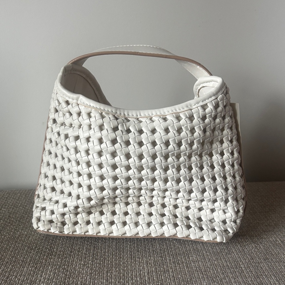 NWT- A New Day Cream Woven Shoulder Bag